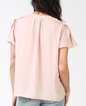 Load image into Gallery viewer, Pleated V-neck Woven Top
