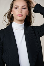 Load image into Gallery viewer, Black Chevron Structured Open Cardigan
