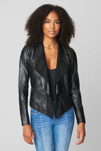 Load image into Gallery viewer, Lonestar Faux Leather Suede Drape Front Jacket

