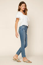 Load image into Gallery viewer, Lace Sleeve Peplum Knit Top
