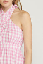 Load image into Gallery viewer, Gingham Halter Dress
