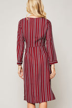 Load image into Gallery viewer, Stripe Print Knotted Tie Dress
