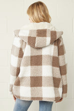 Load image into Gallery viewer, Reversible Tan Plaid Sherpa
