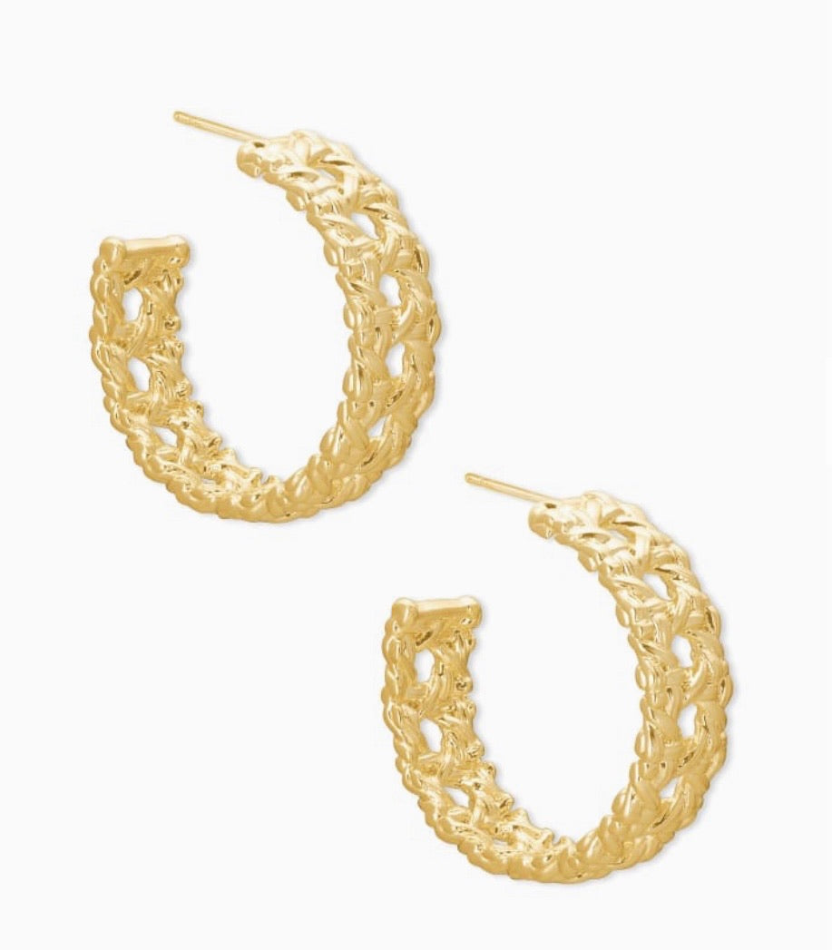 Natalie Hoop Earrings in Gold