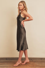 Load image into Gallery viewer, Satin Tie Back Halter Dress
