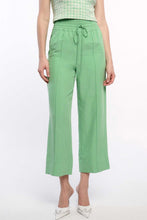 Load image into Gallery viewer, Apple Green High Waisted Pintuck Pull Over Pants

