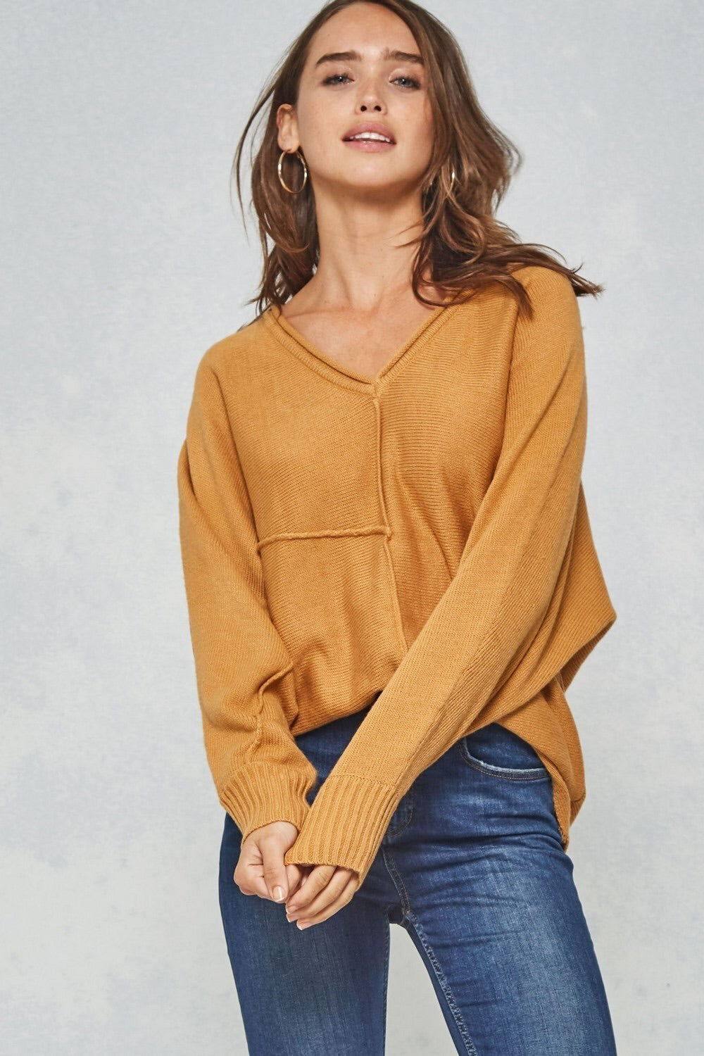 Knit V-neck Sweater