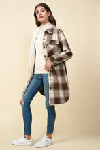 Load image into Gallery viewer, Plaid Knee Length Shacket
