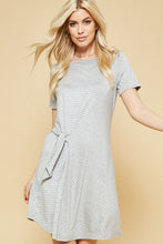 Load image into Gallery viewer, Striped Knit Side Tie Dress
