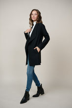 Load image into Gallery viewer, Black Chevron Structured Open Cardigan
