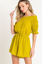 Load image into Gallery viewer, Off the Shoulder Smocked Jumpsuit

