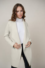 Load image into Gallery viewer, Beige Chevron Structured Open Cardigan
