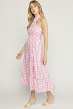 Load image into Gallery viewer, Gingham Halter Dress
