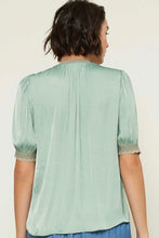 Load image into Gallery viewer, Woven Blouse with Contrast Trim Detail
