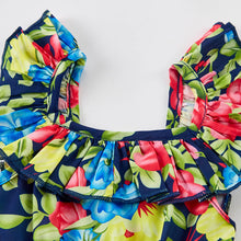 Load image into Gallery viewer, Floral Print Ruffle Sleeve Dress
