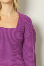 Load image into Gallery viewer, Square Neck Long Sleeve Sweater
