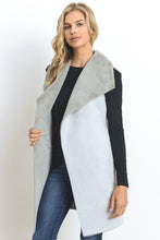 Load image into Gallery viewer, Faux Shearling Vest w/Knit Back
