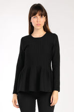 Load image into Gallery viewer, Stitch Detail Peplum Top
