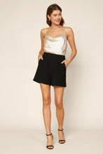 Load image into Gallery viewer, Black Camila Fitted Elastic Waist Shorts
