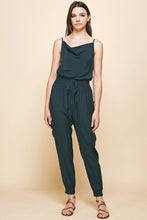 Load image into Gallery viewer, Cowl Neck Tie Waist Jumpsuit
