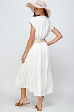 Load image into Gallery viewer, Linen High Low Dress with Belt
