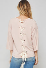 Load image into Gallery viewer, Lace Up Back Knit Top

