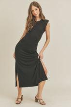 Load image into Gallery viewer, Shoulder Pad Midi Dress
