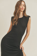 Load image into Gallery viewer, Shoulder Pad Midi Dress
