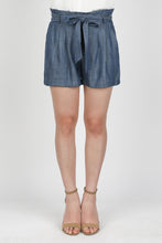 Load image into Gallery viewer, Chambray Waist Tie Shorts
