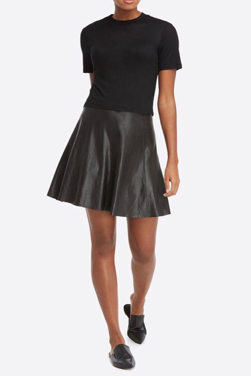 SPANX Faux Leather Skater Skirt – Nhu Avenue