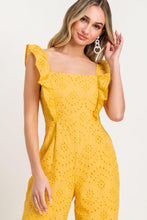 Load image into Gallery viewer, Eyelet Ruffle Jumpsuit
