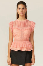 Load image into Gallery viewer, Aviana Lace Peplum Blouse

