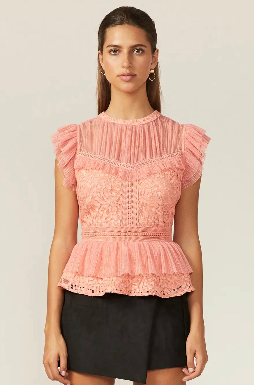 Aviana Lace Peplum Blouse