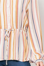 Load image into Gallery viewer, Multicolor Stripes Drawstring Waist
