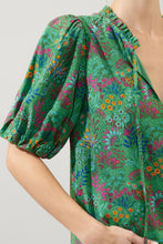 Load image into Gallery viewer, Ruya Floral Bluebay Puff Sleeve Blouse
