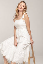 Load image into Gallery viewer, Smocked Eyelet Midi Dress
