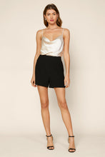 Load image into Gallery viewer, Black Camila Fitted Elastic Waist Shorts
