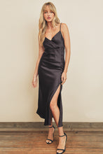 Load image into Gallery viewer, Side Button Surplice Midi Dress
