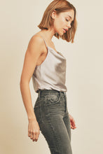 Load image into Gallery viewer, Satin Cowl Neck Cami Bodysuit
