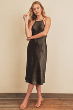 Load image into Gallery viewer, Satin Tie Back Halter Dress
