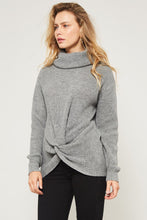 Load image into Gallery viewer, Cable Knit Front Knot Sweater
