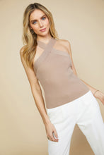 Load image into Gallery viewer, Cross Neck Sleeveless Top in Sandshore
