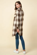 Load image into Gallery viewer, Plaid Knee Length Shacket
