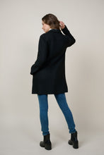 Load image into Gallery viewer, Black Chevron Structured Open Cardigan
