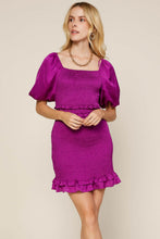 Load image into Gallery viewer, Bubble Sleeve Smocked Dress
