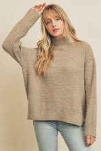 Load image into Gallery viewer, Diane Cozy Turtleneck Contrast Stitch Sweater
