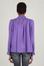 Load image into Gallery viewer, Shirred Mock Neck Blouse
