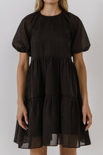 Load image into Gallery viewer, Organza Puff Sleeve Dress
