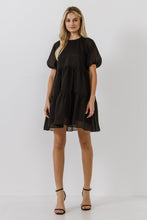 Load image into Gallery viewer, Organza Puff Sleeve Dress
