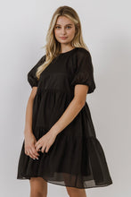 Load image into Gallery viewer, Organza Puff Sleeve Dress
